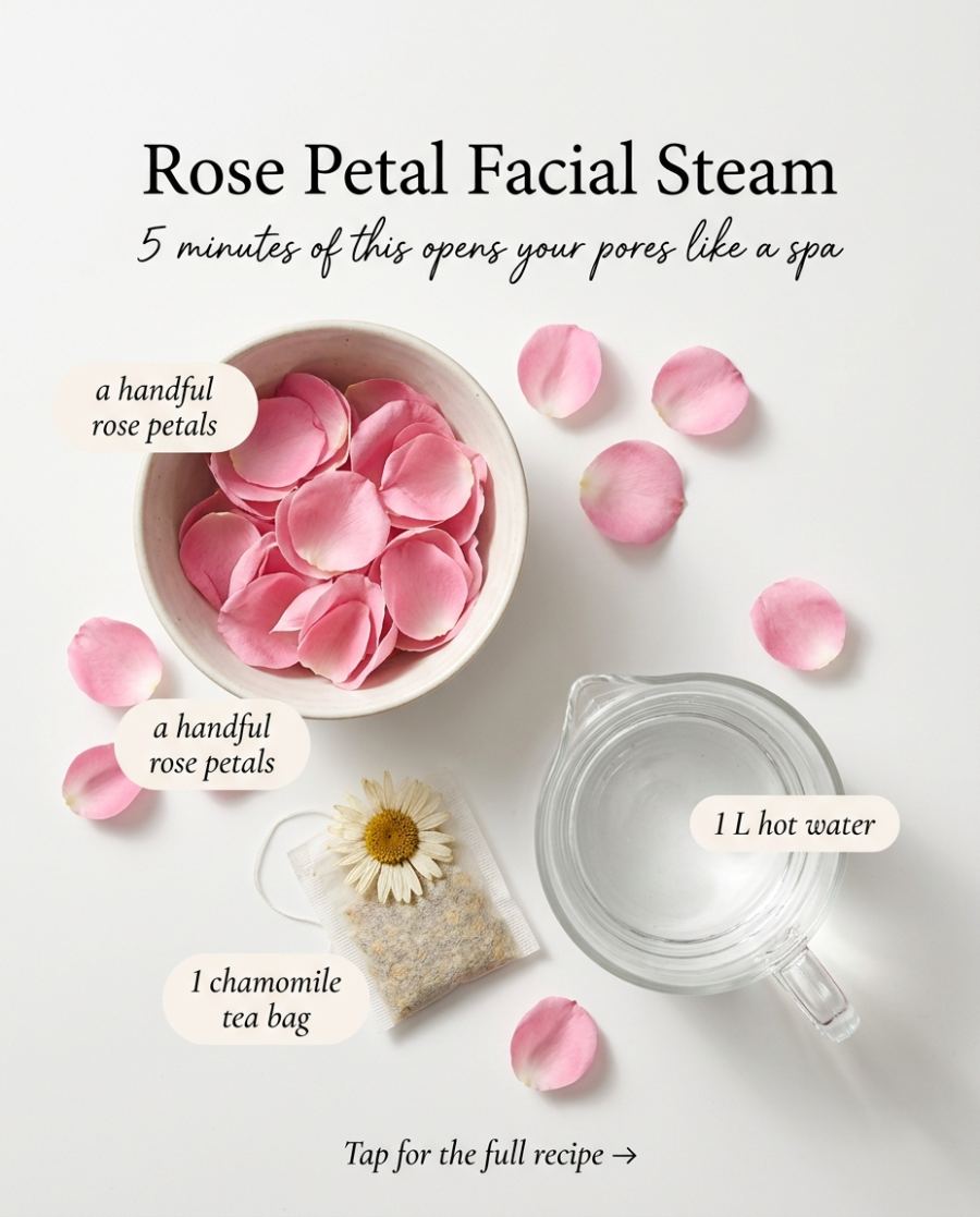 Rose Petal Facial Steam — DIY beauty recipe