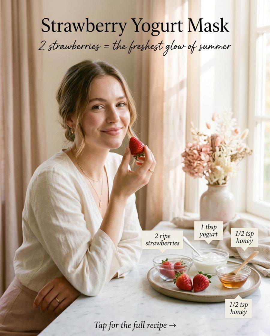 Strawberry Yogurt Mask — DIY beauty recipe