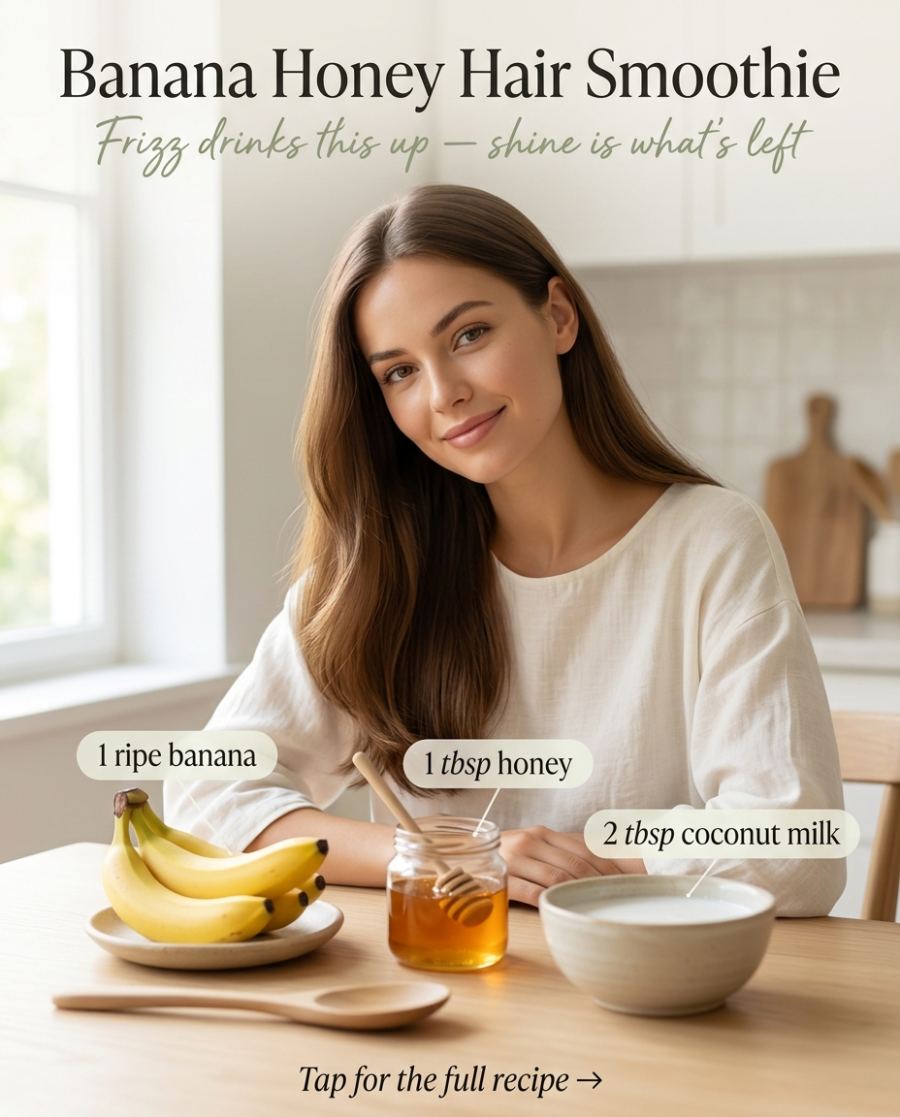 Banana Honey Hair Smoothie — DIY beauty recipe