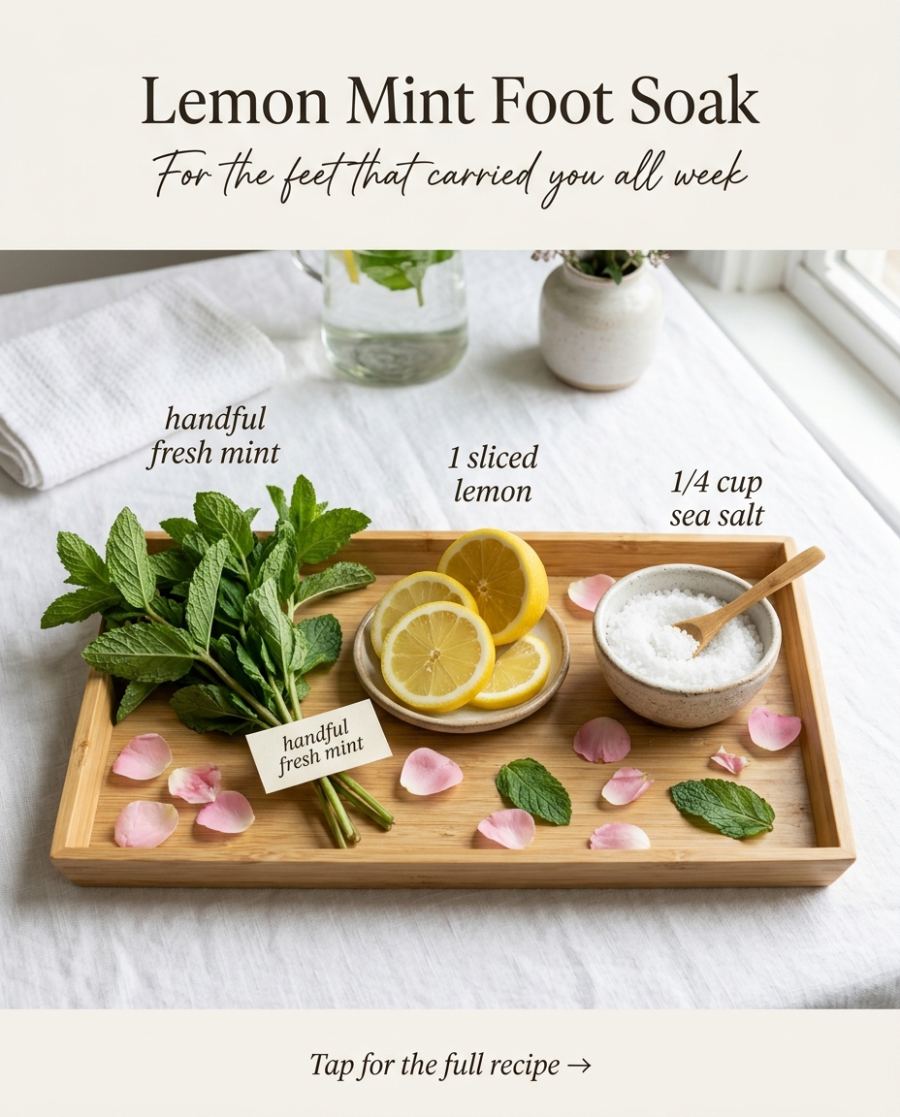Lemon Mint Foot Soak — DIY beauty recipe