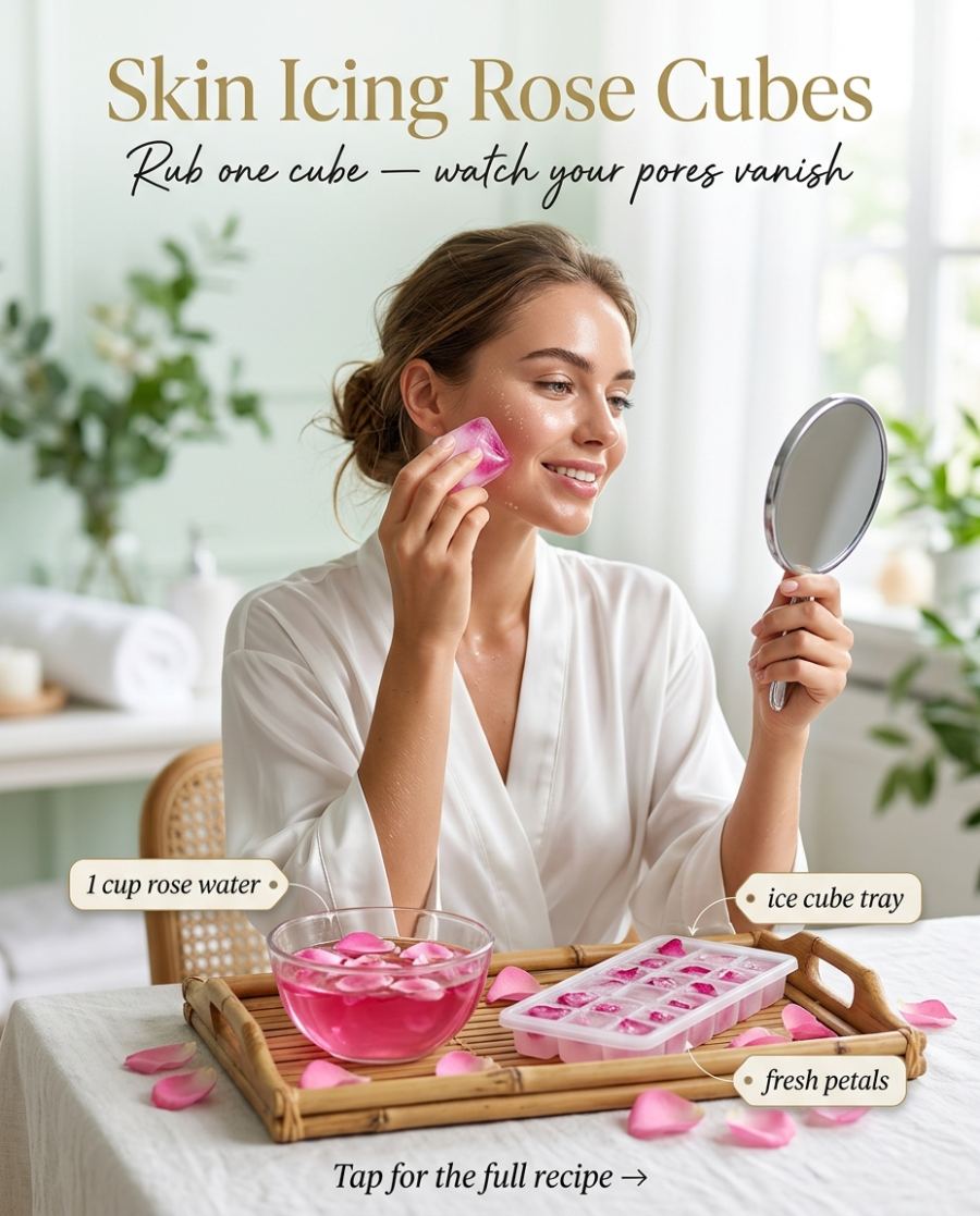 Skin Icing Rose Cubes — DIY beauty recipe