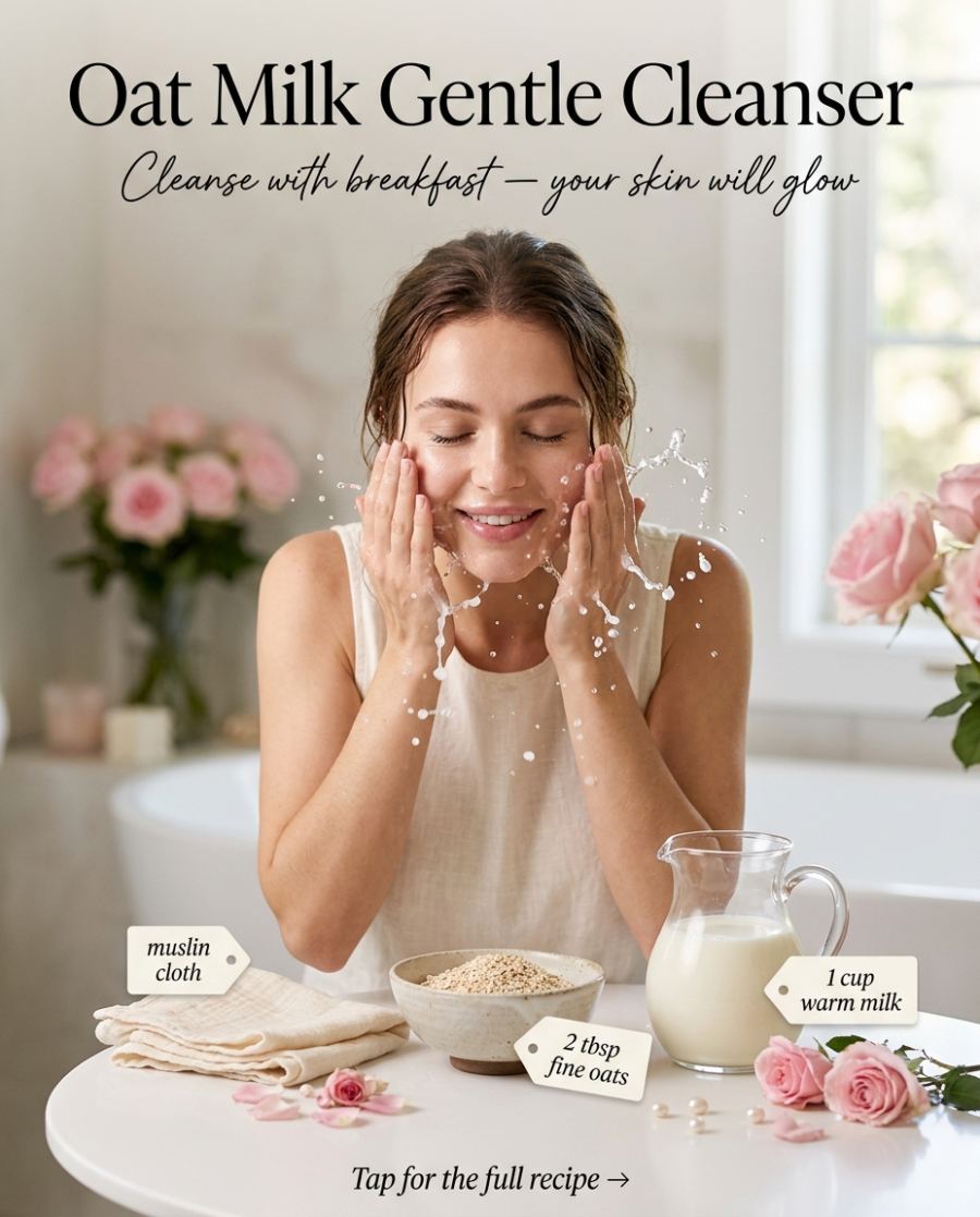 Oat Milk Gentle Cleanser — DIY beauty recipe