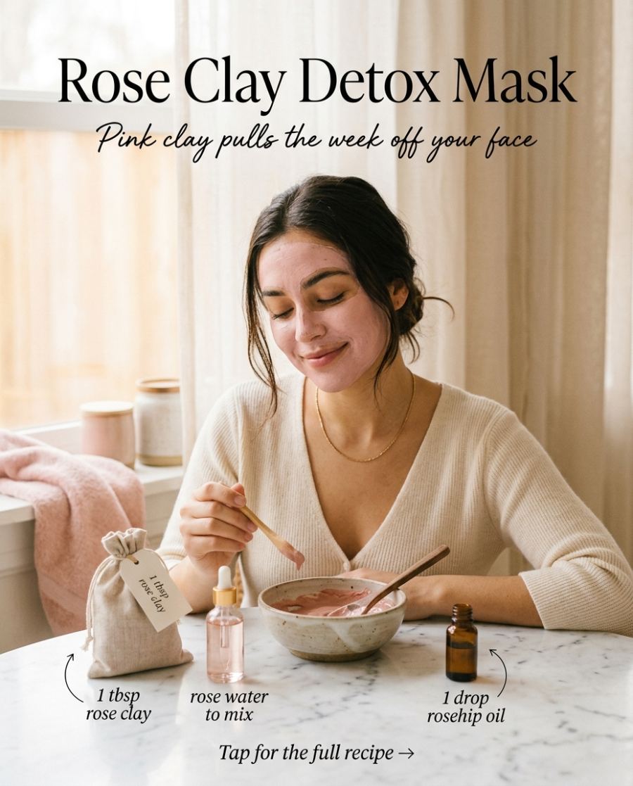 Rose Clay Detox Mask — DIY beauty recipe