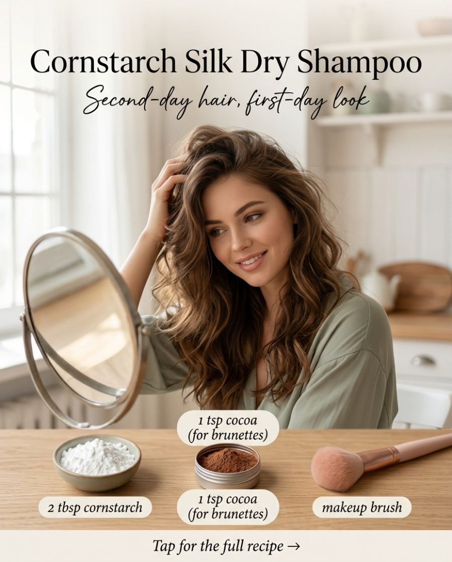 Cornstarch Silk Dry Shampoo — DIY beauty recipe