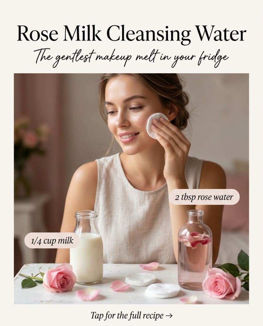 Rose Milk Cleansing Water — DIY beauty recipe