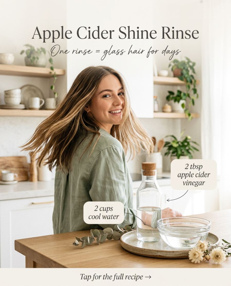 Apple Cider Shine Rinse — DIY beauty recipe