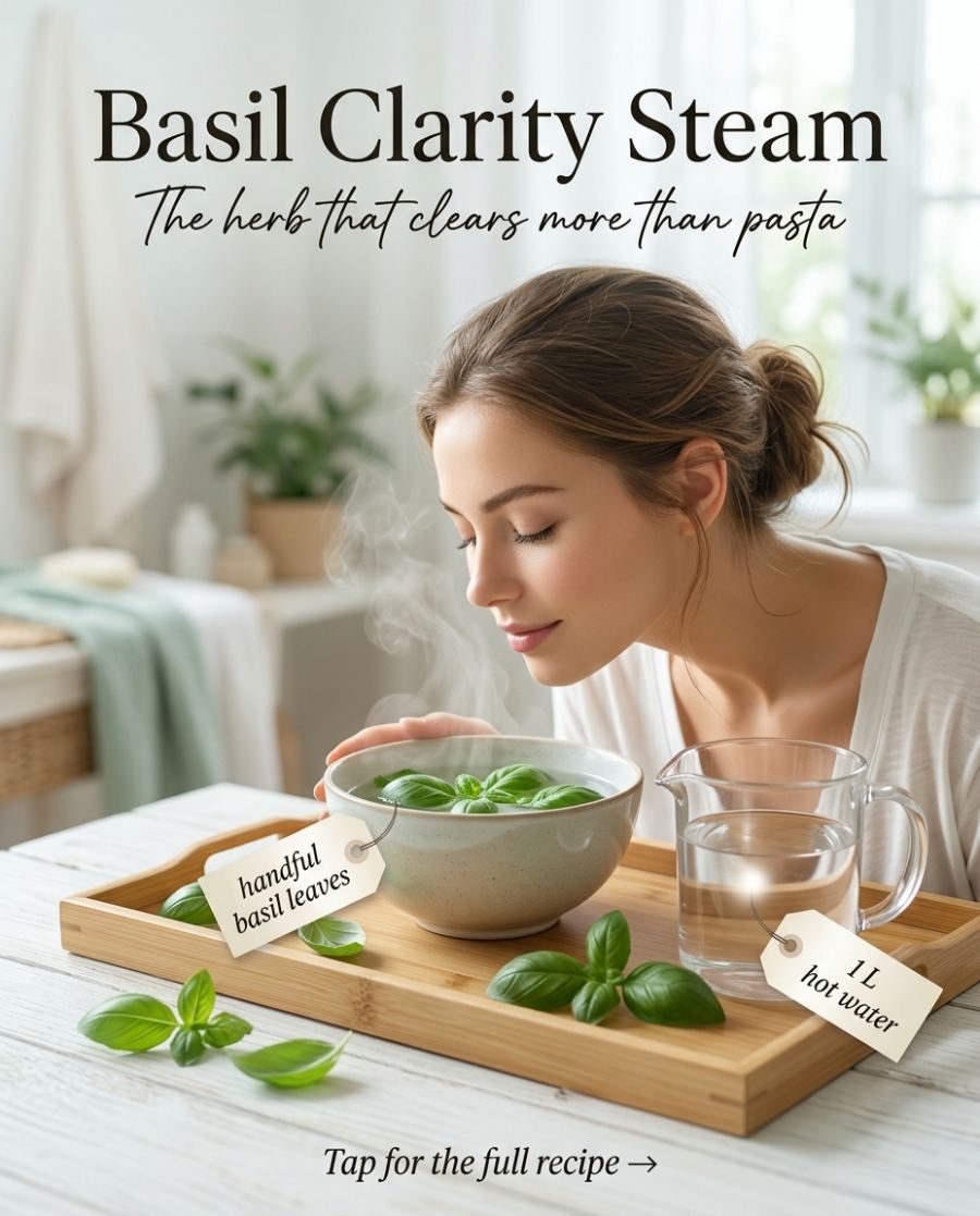 Basil Clarity Steam — DIY beauty recipe
