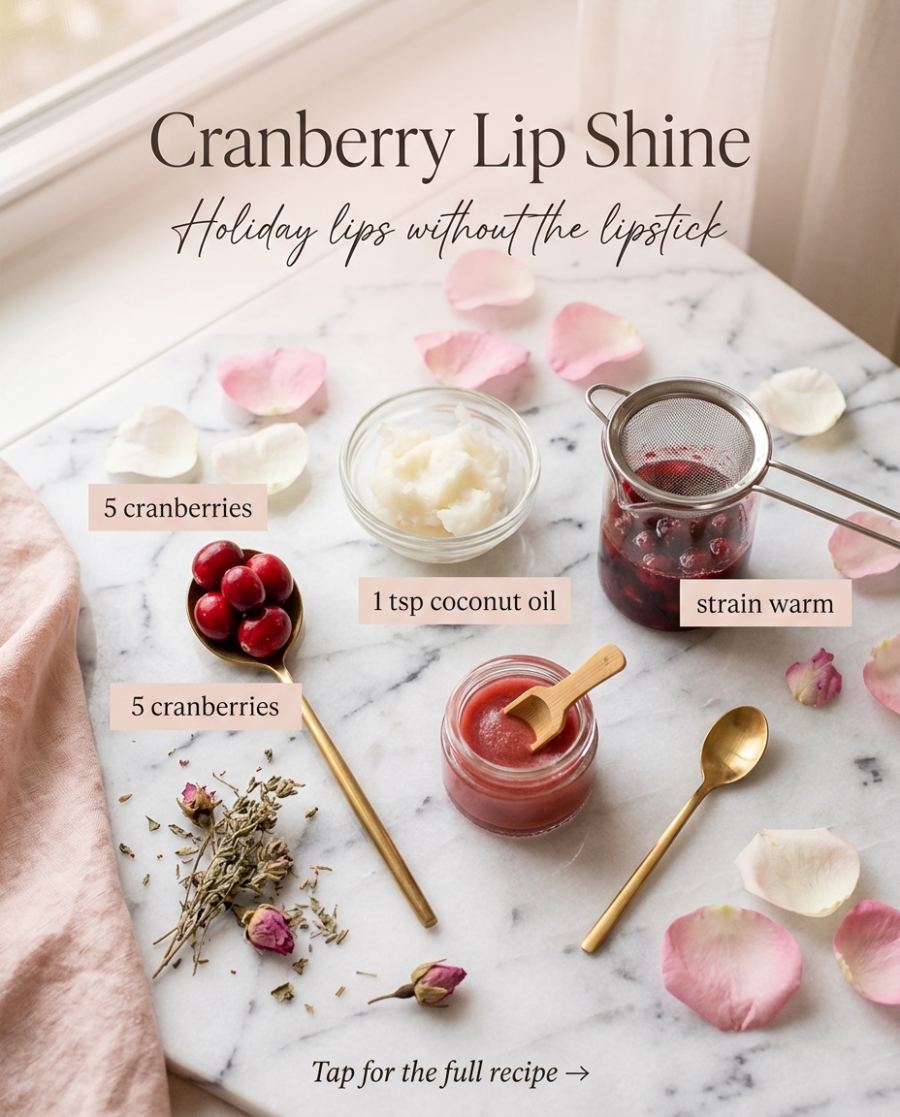 Cranberry Lip Shine — DIY beauty recipe