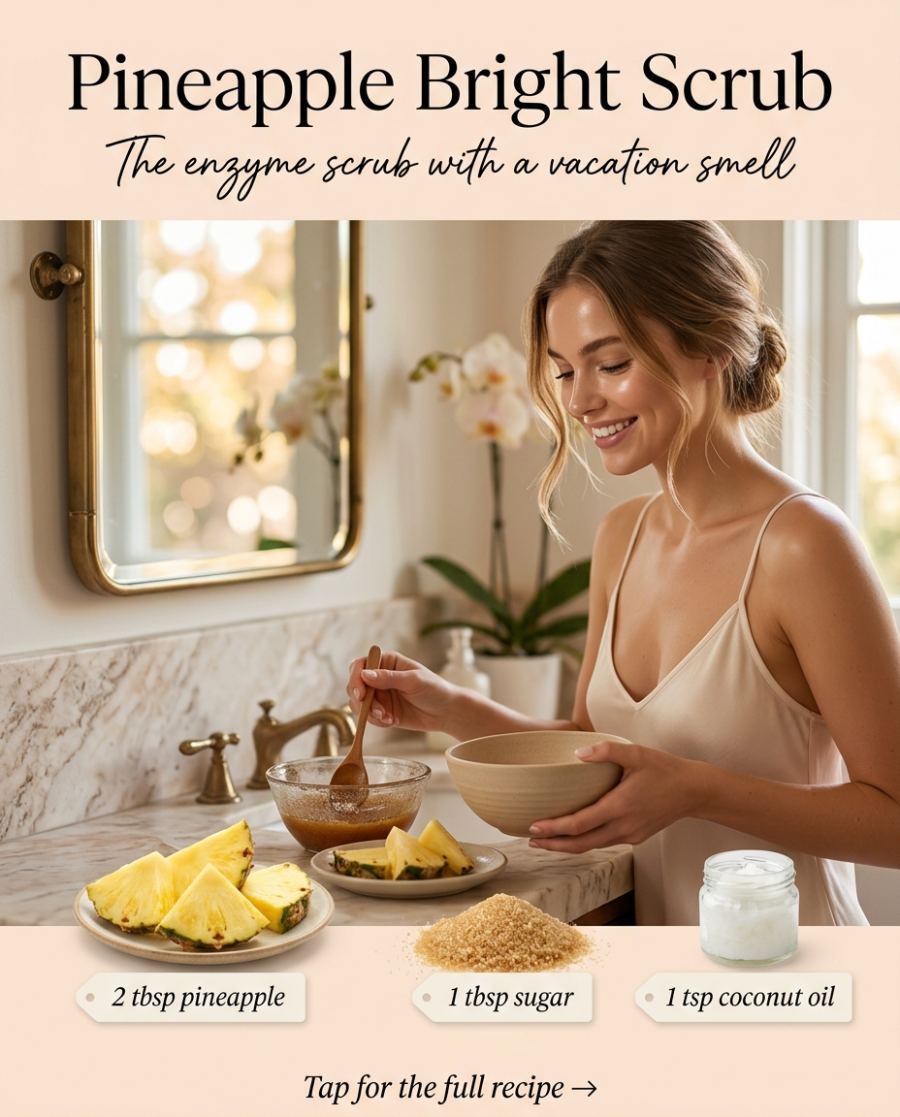 Pineapple Bright Scrub — DIY beauty recipe