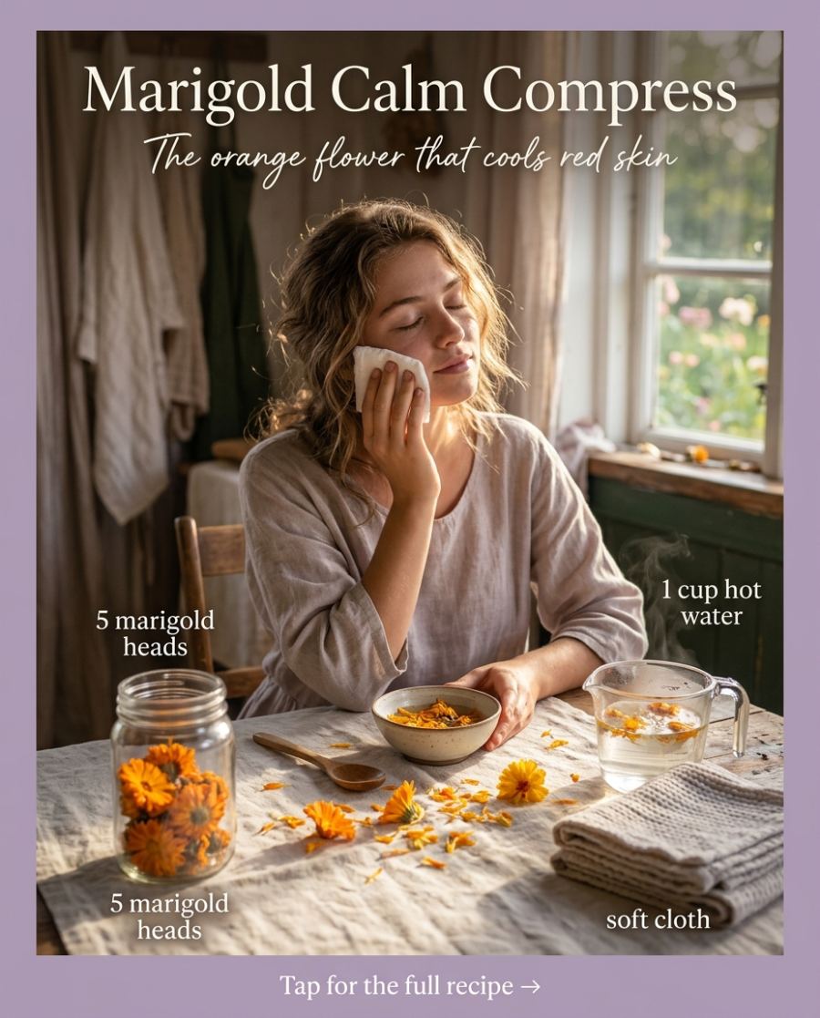 Marigold Calm Compress — DIY beauty recipe