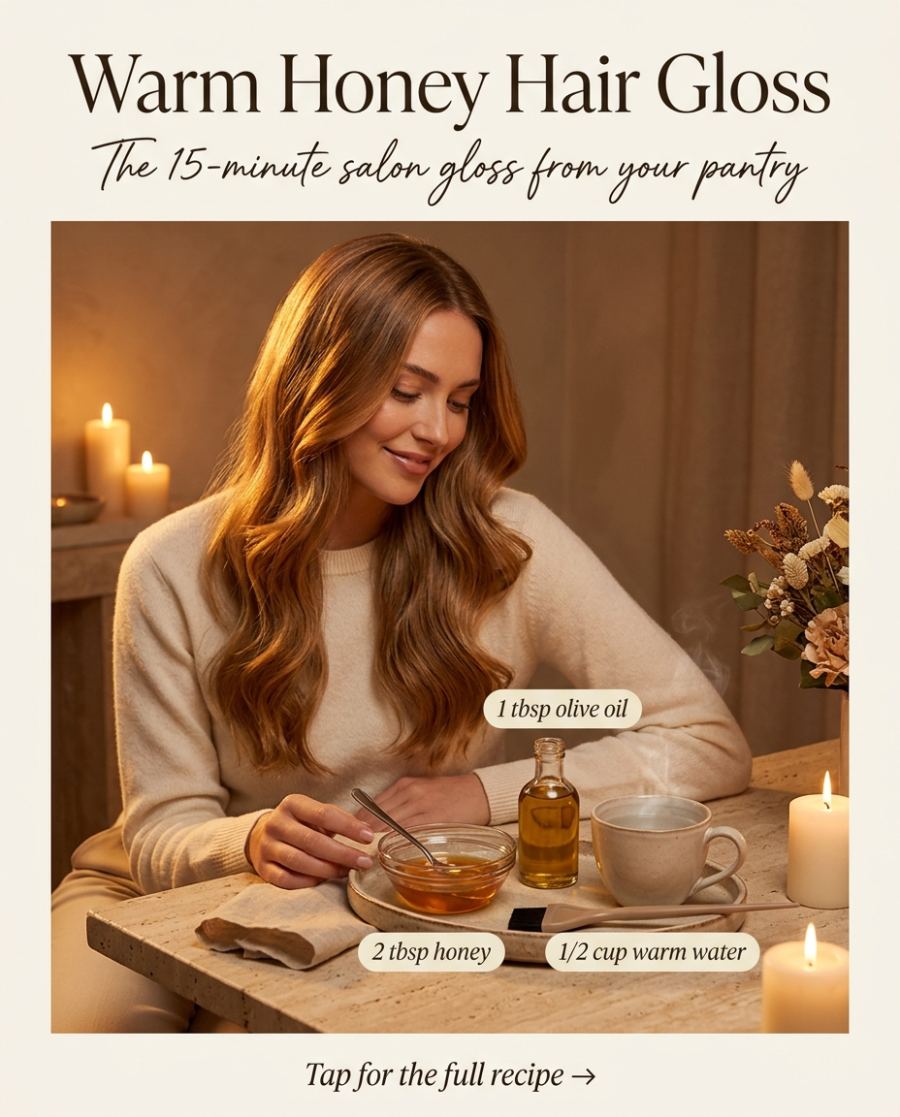 Warm Honey Hair Gloss — DIY beauty recipe