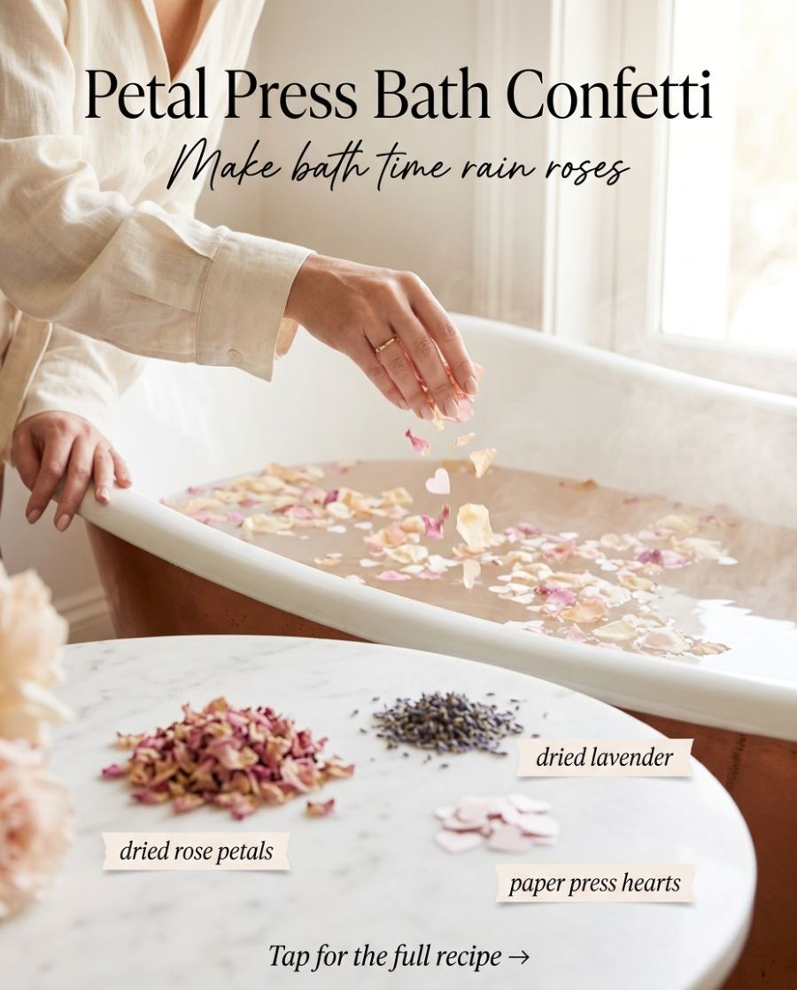 Petal Press Bath Confetti — DIY beauty recipe