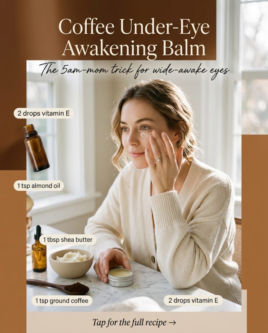 Coffee Under-Eye Awakening Balm — homemade facial rituals & serum ingredients styled for the recipe