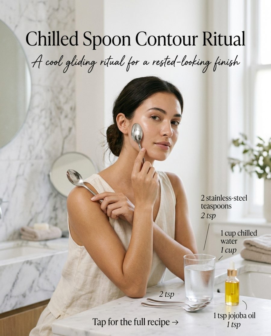 Chilled Spoon Contour Ritual — homemade facial rituals & serum ingredients styled for the recipe