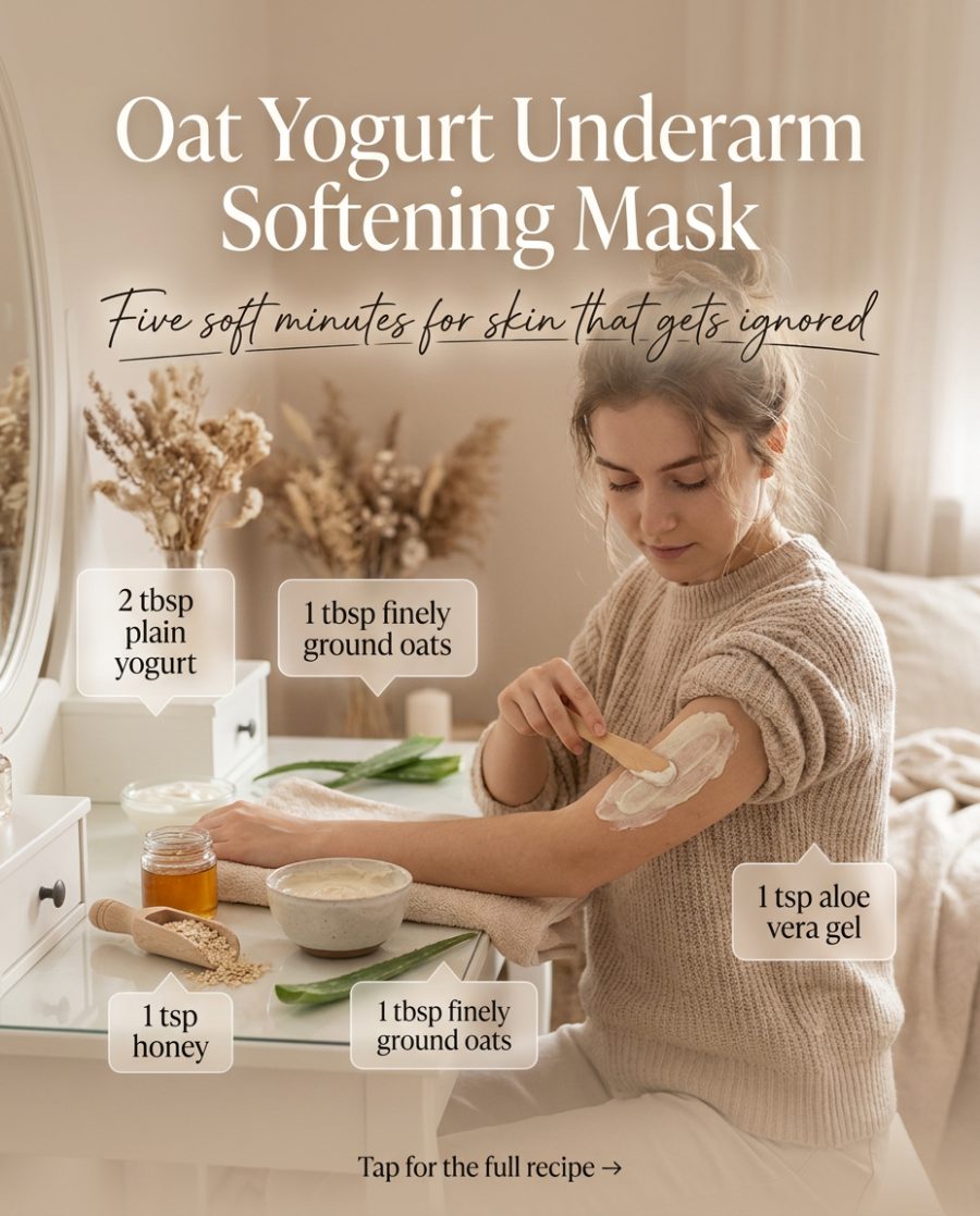 Oat Yogurt Underarm Softening Mask — homemade body care ingredients styled for the recipe