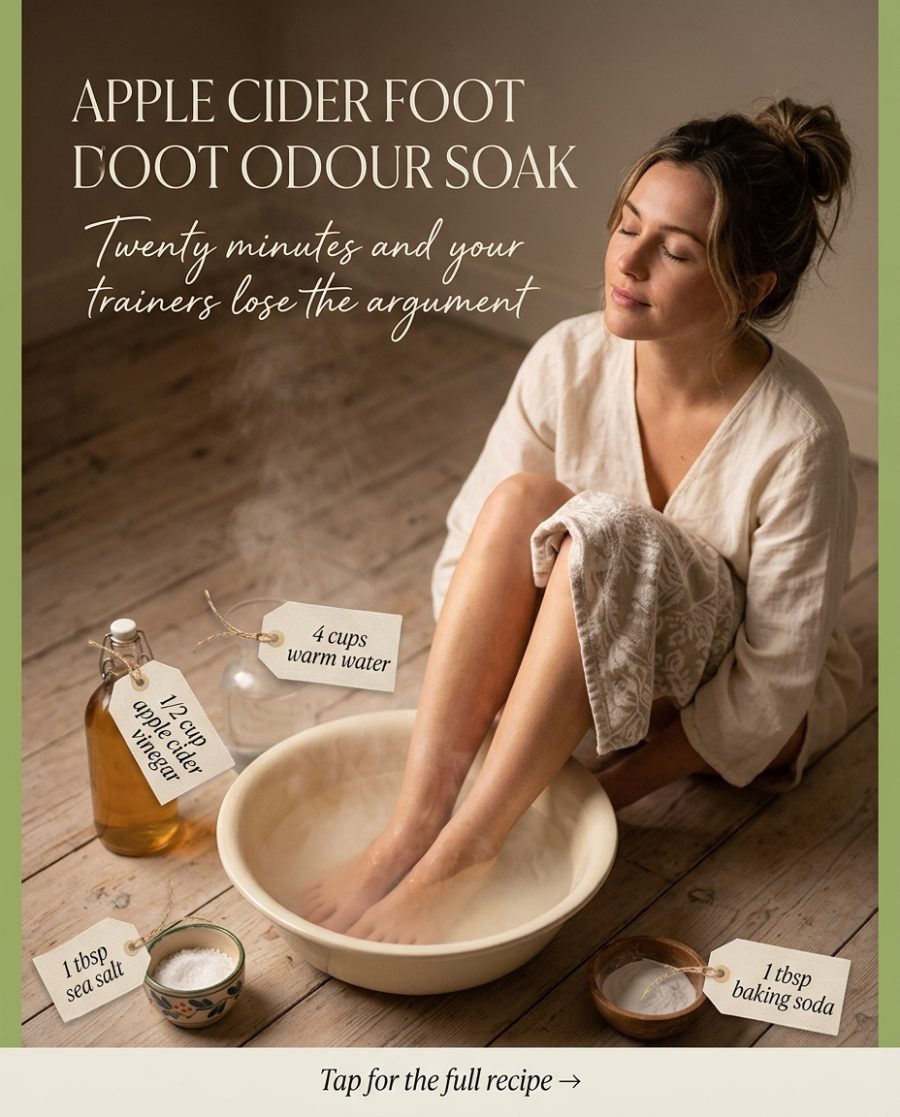 Apple Cider Foot Odour Soak — homemade hand & foot care ingredients styled for the recipe