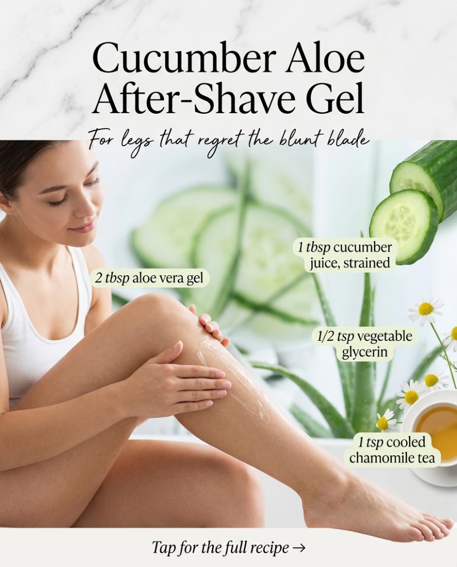 Cucumber Aloe After-Shave Gel — homemade body care ingredients styled for the recipe