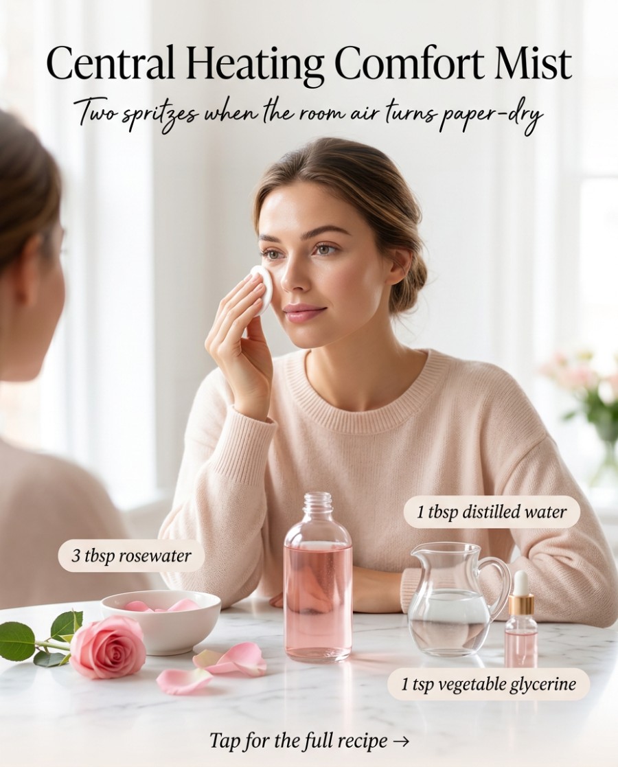 Central Heating Comfort Mist — homemade cleansers & toner ingredients styled for the recipe