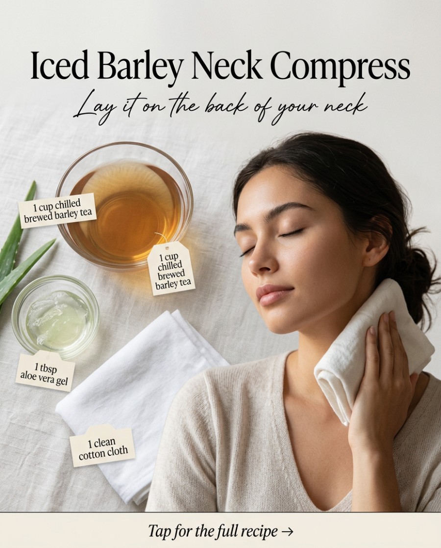Iced Barley Neck Compress — homemade facial rituals & serum ingredients styled for the recipe