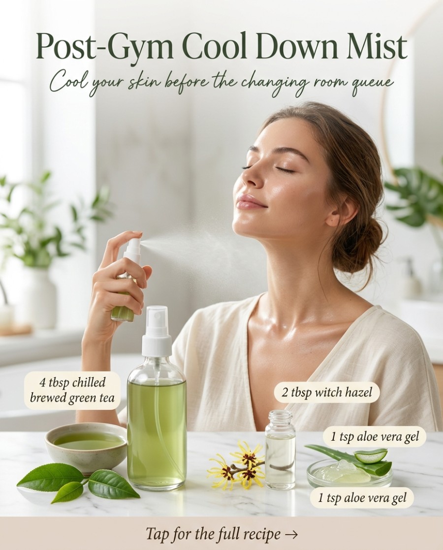 Post-Gym Cool Down Mist — homemade body care ingredients styled for the recipe