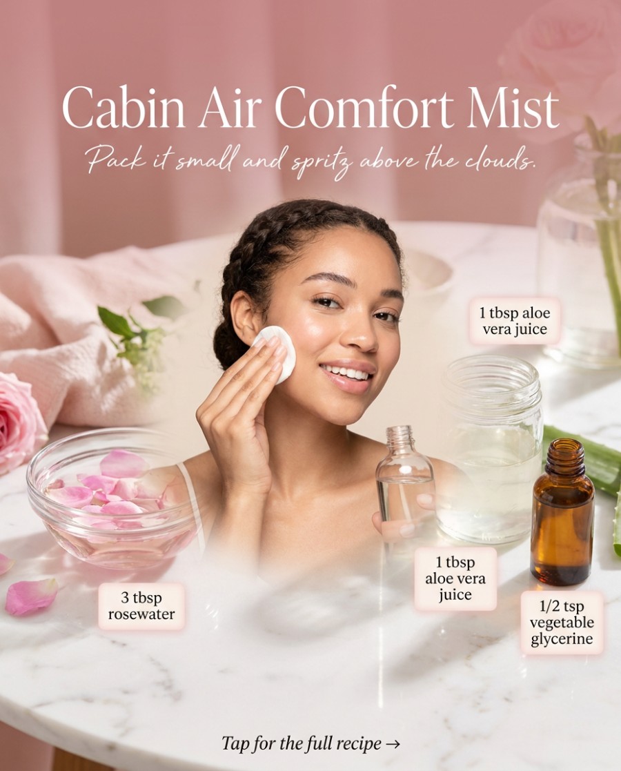 Cabin Air Comfort Mist — homemade cleansers & toner ingredients styled for the recipe