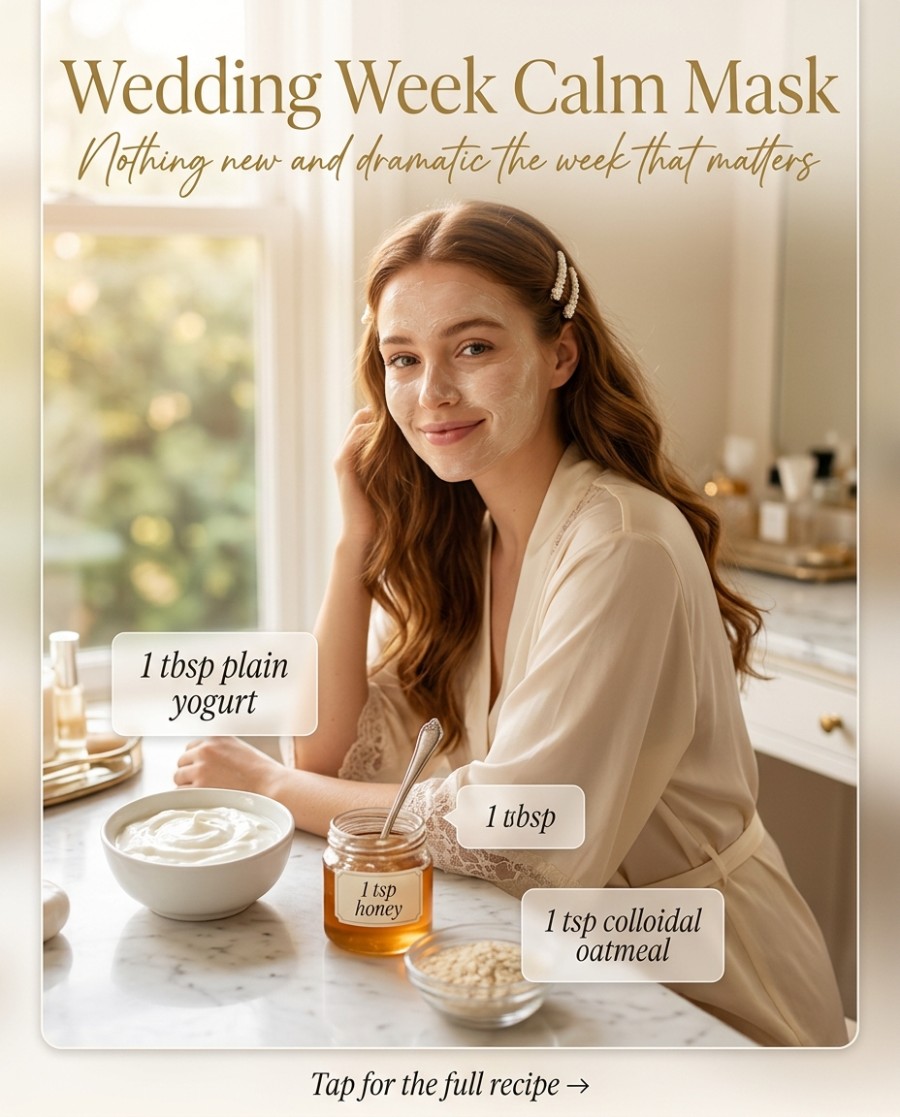 Wedding Week Calm Mask — homemade face mask ingredients styled for the recipe