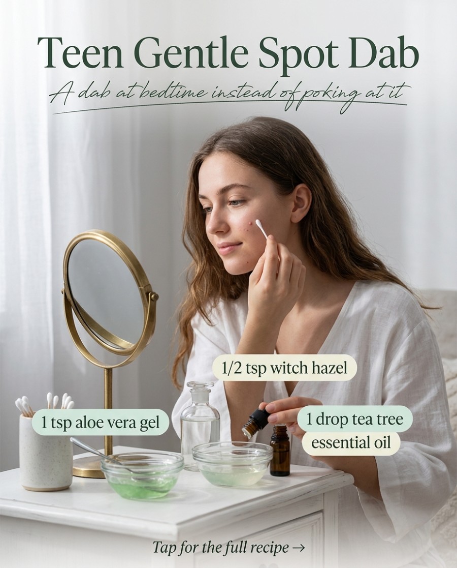 Teen Gentle Spot Dab — homemade facial rituals & serum ingredients styled for the recipe