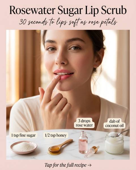 Rosewater Sugar Lip Scrub