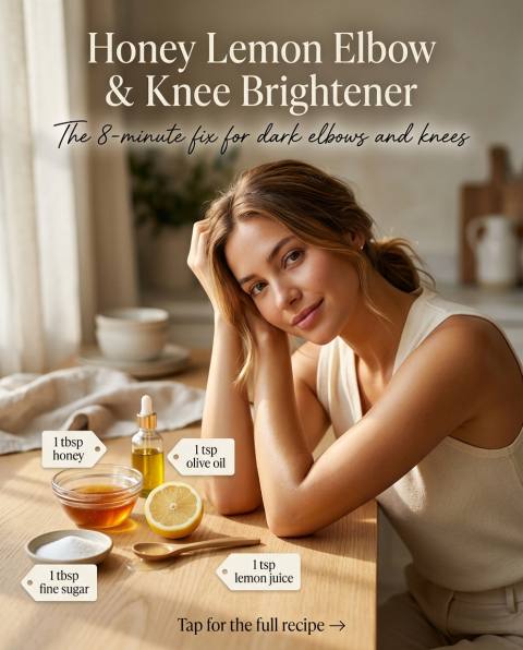 Honey Lemon Elbow & Knee Polish — homemade body care ingredients styled for the recipe