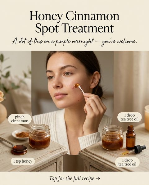 Honey Cinnamon Spot Treatment — homemade facial rituals & serum ingredients styled for the recipe