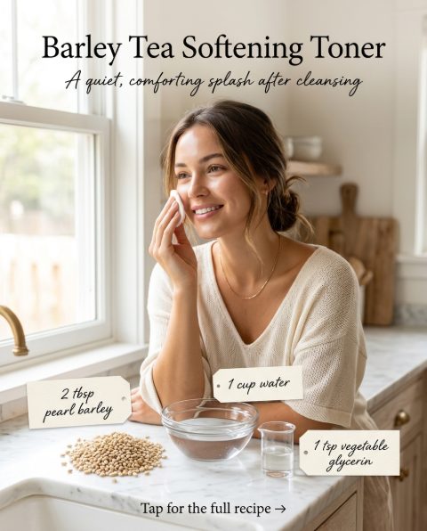 Barley Tea Softening Toner — homemade cleansers & toner ingredients styled for the recipe