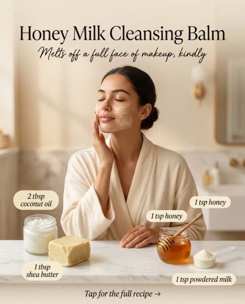 Honey Milk Cleansing Balm — homemade cleansers & toner ingredients styled for the recipe