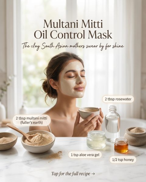 Multani Mitti Oil Control Mask — homemade face mask ingredients styled for the recipe