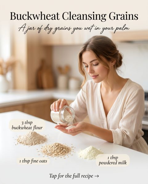 Buckwheat Cleansing Grains — homemade body care ingredients styled for the recipe