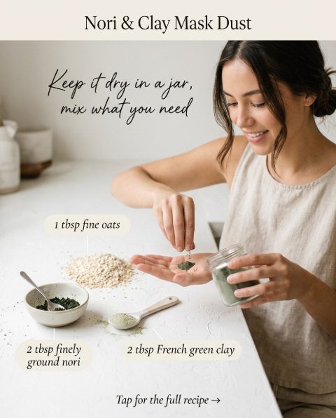 Nori & Clay Mask Dust — homemade body care ingredients styled for the recipe