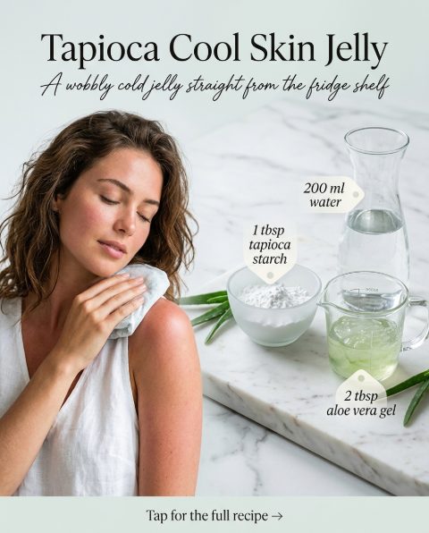 Tapioca Cool Skin Jelly — homemade body care ingredients styled for the recipe