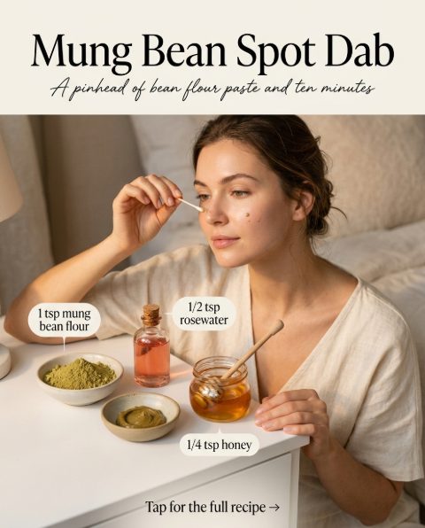 Mung Bean Spot Dab — homemade facial rituals & serum ingredients styled for the recipe