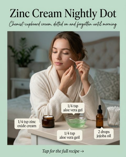 Zinc Cream Nightly Dot — homemade facial rituals & serum ingredients styled for the recipe