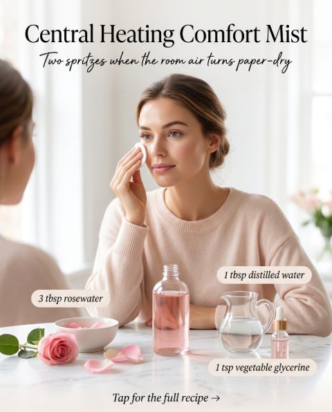 Central Heating Comfort Mist — homemade cleansers & toner ingredients styled for the recipe