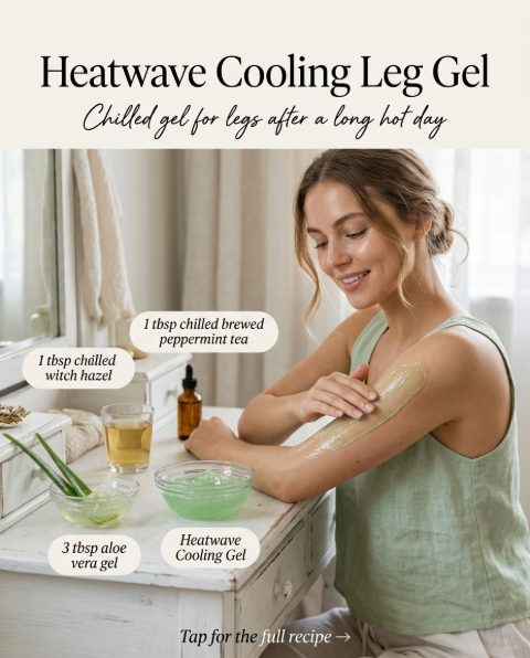 Heatwave Cooling Leg Gel — homemade body care ingredients styled for the recipe