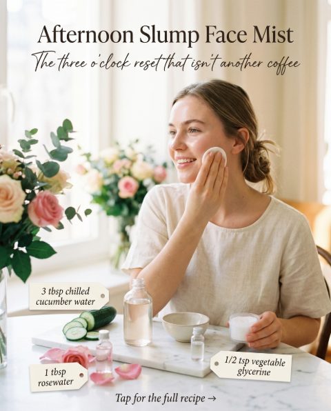 Afternoon Slump Face Mist — homemade cleansers & toner ingredients styled for the recipe