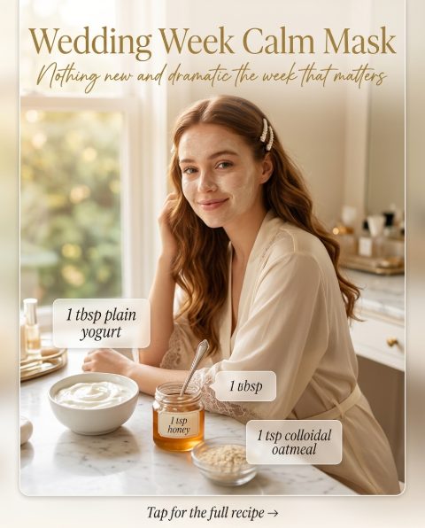 Wedding Week Calm Mask — homemade face mask ingredients styled for the recipe